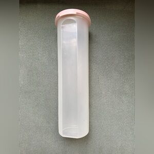 Tupperware Modular Mates Spaghetti Dispenser Keeper Pink Pasta Storage 11.25”